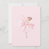 Invitation Fille de ballet au ruban rose, spectacle de danse (Dos)