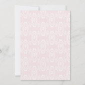 Invitation fille de baptême arc rose (Dos)