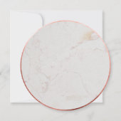 Invitation Fille de baptême Faux marbre rose or script (Dos)