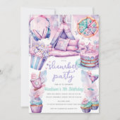 Invitation Fille de bois d'oeuvre fête d'anniversaire Pastel  (Devant)