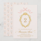 Invitation Fille de conte de fées numéro anniversaire (Devant / Derrière)