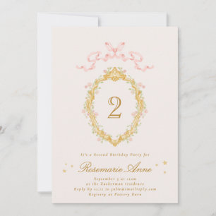Invitation Fille de conte de fées numéro anniversaire