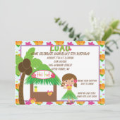 Invitation Fille de danse polynésienne à l'invitation (Debout devant)