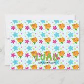 Invitation Fille de danse polynésienne à l'invitation (Dos)