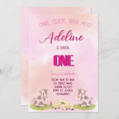 Invitation fille de ferme UNE (Devant / Derrière)