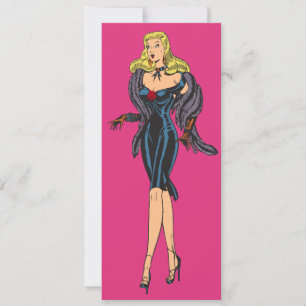 Invitation Fille de Fête de Bachelorette Rétro Blond Vintage