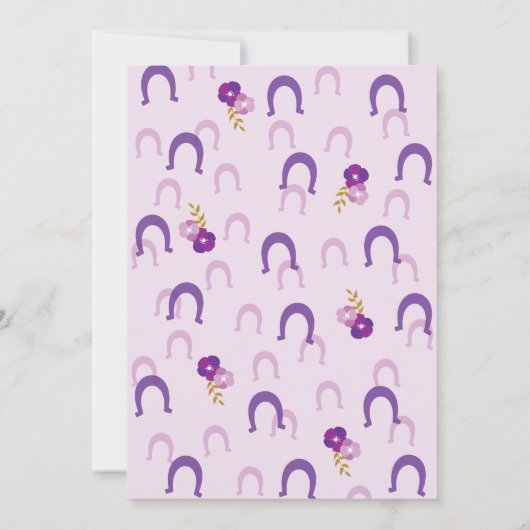 Invitation Fille de fête de poney (Dos)