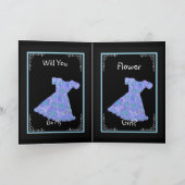 Invitation Fille de Fleur NOM PERSONNALISÉ Robe BLEU PERVINQU (Intérieur)