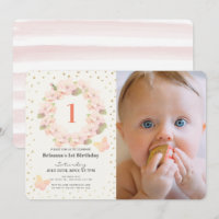 Fille de fleurs de cerisier rose et or Photo 1er a