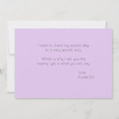 Invitation Fille de fleurs | Fleur d'anémone violette (Dos)