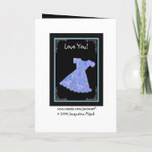 Invitation Fille de fleurs NOM PERSONNALISÉ Robe BLEU PERVINQ (Dos)