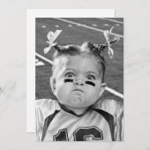 Invitation Fille de football (Devant / Derrière)