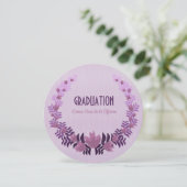 Invitation Fille de graduation Purple Floral (Debout devant)