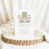 Invitation Fille de grenouille de la forêt lunaire Anniversai