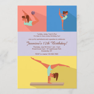 Invitation Fille de Gymnastique