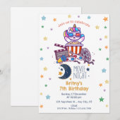 Invitation Fille de Jardin cinéma Nuit Anniversaire (Devant / Derrière)