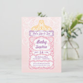 Invitation Fille de la bouteille de bébé Sip and See (Debout devant)