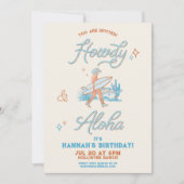 Invitation Fille de la côte Anniversaire Western Beach Party  (Devant)