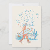 Invitation Fille de la côte Anniversaire Western Beach Party  (Dos)