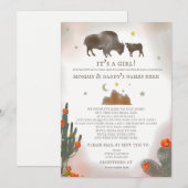 Invitation Fille de la distance sociale Baby shower par Mail  (Devant / Derrière)