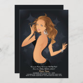 Invitation Fille de la Fête (Devant / Derrière)