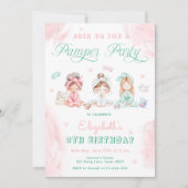 Invitation Fille de la fête de la Pamper spa Anniversaire (Devant)