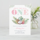 Invitation Fille de la plage sauvage hawaïenne tropicale Prem (Debout devant)