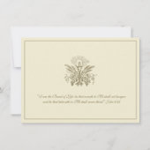 Invitation Fille de la première communion catholique florale (Dos)