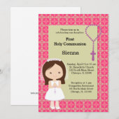 Invitation Fille de la Sainte Communion (Devant / Derrière)