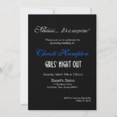 Invitation Fille de la soirée entre filles | cobalt (Dos)