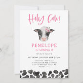 Invitation Fille de la vache sainte 1er anniversaire (Devant)