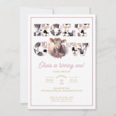 Invitation Fille de la vache sainte 1er anniversaire Invitati (Devant)