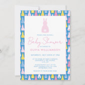 Invitation Fille de lapin Baby Shower (Devant)