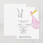 Invitation Fille de livraison spéciale (Devant / Derrière)