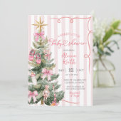 Invitation Fille de Noël Petite Fête de Bébé Merry  (Debout devant)