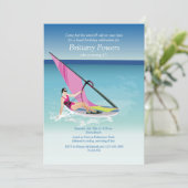 Invitation fille de planche à voile (Debout devant)