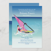 Invitation fille de planche à voile (Devant / Derrière)