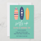 Invitation Fille de planche de surf Surfs Up fête d'anniversa (Devant)