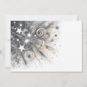 Invitation Fille de Quinceañera noire et sarcelle (Dos)