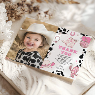 Invitation Fille de rodéo occidental premier anniversaire pho