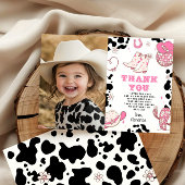 Invitation Fille de rodéo occidental premier anniversaire pho