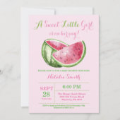 Invitation Fille de rose d'invitation de baby shower de (Devant)