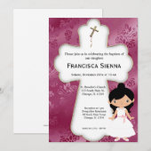 Invitation Fille de Sainte Communion (Devant / Derrière)