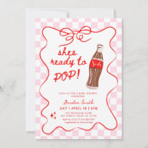 Fille de soda prête à éclater Baby shower