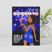 Invitation Fille de soirée entre filles | cobalt (Debout devant)