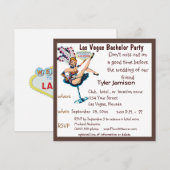 Invitation Fille de spectacle pour enterrement de vie de garç (Devant / Derrière)