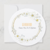 Invitation Fille de thé de fin d'études Fleurs blanches et ba (Devant)