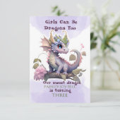 Invitation Fille de Trois Ans Dragon (Debout devant)