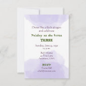 Invitation Fille de Trois Ans Dragon (Dos)