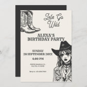 Invitation Fille de vache, allons-y (Devant / Derrière)